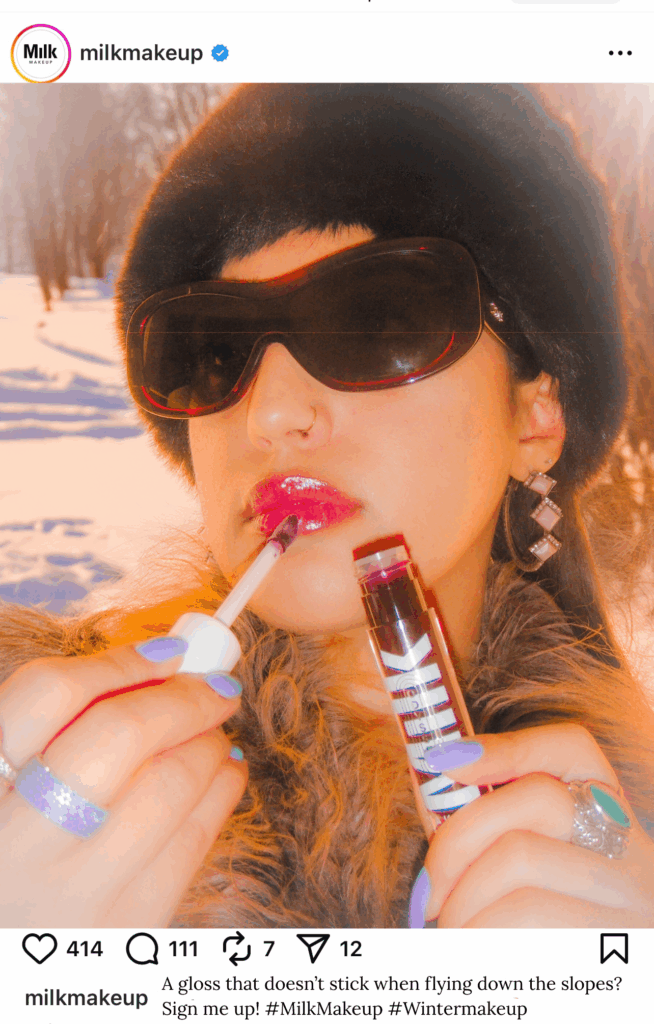 Milk Makeup Golden Hour Snow Winter Campaign 